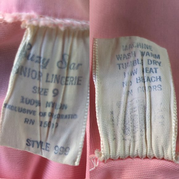 Vintage 70s Key Hole Tie Front Empire Waist Barbiecore Pink Maxi Nightgown Dress - Picture 14 of 15